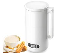 Máquina de leche de soja 8 en 1 con pantalla LED, temporizador de 12 horas, autolimpieza y mantiene el calor para leches de almendras, avena, anacardos, coco y plantas de 350 ml