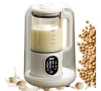 Máquina de leche de soja de 1500 ml, máquina de nueces 8 en 1 con limpieza automática y calentamiento de agua hirviendo y inicio retrasado, leche de soja multifuncional, jugo, leche de nueces, batido