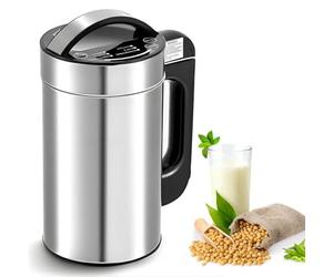 Máquina de Leche Soy & Nut 1.2L, Fabricante de Leche a Base de Plantas con Autolimpieza y Juego de Colador, Adecuada Para Almendra, Soja, Avena, Leche Vegana, Cuerpo de Acero Inoxidable