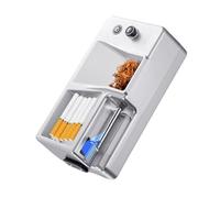 Máquina de liar cigarrillos， Infrared Induction Portable Cigarette Filling Machine, Rechargeable Design, for Birthdays And Holidays(Silver,8mm)