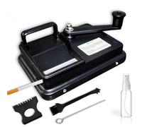 Máquina de liar cigarrillos (negra) - Máquina manual para liar tabaco de 8 mm, fácil de usar, incluye accesorios, ideal para hombres.