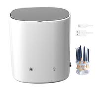 Máquina de limpiador de cepillos de maquillaje, secadora de cepillo de maquillaje eléctrico, carga USB automática para esponja, bocanadas, cepillos cosméticos...