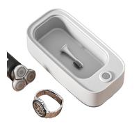 Máquina de limpieza de anillos, limpiador ultrasónico de joyas, dispositivo de limpieza portátil de 45.000 Hz, limpiador ultrasónico de anillos de joyería, base de goma antideslizante profesional para