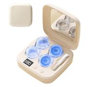 Máquina de limpieza de lentes de contacto, limpiador ultrasónico portátil, dispositivo de alta frecuencia 360, herramienta compacta de limpieza por vibración para el hogar, cuidado de lentes de viaje