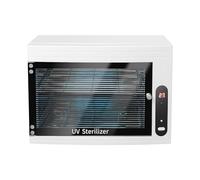 Máquina de limpieza de luz UV, esterilizador UV, máquina de limpieza de uñas, 10 L de capacidad, armario de limpieza UV, con ajuste de temporizador, para spa, belleza, hogar, herramientas de metal