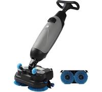 Máquina de limpieza de pisos comercial inalámbrica, lavadora de fregona al vacío 3 en 1 con tanques duales, cabezal giratorio doble de 240 RPM para una limpieza eficiente de suelos de mármol y terrazo
