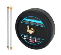 Máquina de Limpieza de Pisos Industrial Limpiador de Superficies de Lavadora a presión de 13 Pulgadas con 2 Varillas de extensión para Uso en la Entrada Limpiador de Superficies para Lavadora