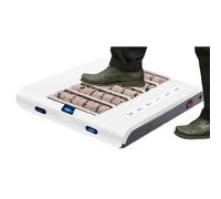 Máquina de limpieza de suelas, limpiador de zapatos totalmente automático sin agua con pulidor de inducción de 260 rpm, succión de 1000 PA para una limpieza rápida de 5 segundos, ideal para el hogar y