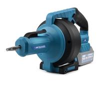 Máquina de limpieza de tuberías con batería de 610 rpm, compatible con batería Makita de 18 V, diámetro de 16 mm, 7,6 m, espiral de limpieza para tuberías de 16 a 55 mm de diámetro, limpiador de