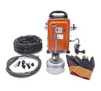 Máquina de limpieza de tuberías eléctrica, espiral, 750 W, desatascador de desagües, espiral con diámetro de 16 mm, herramienta de limpieza de desagüe, herramienta de limpieza de tuberías
