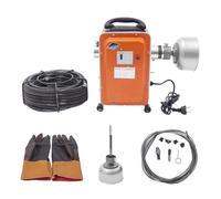Máquina de limpieza de tuberías eléctrica para tuberías de 20 - 150 mm, espiral de limpieza de tuberías de 16 mm, 16 m + 10 mm, espirales de 2,5 m, máquina de limpieza de canales de 750 W