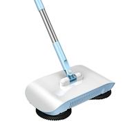 Máquina de limpieza portátil 2 en 1, escoba, fregona, herramienta de limpieza de suelos para el hogar, barredora de mano, cepillo de barrido automático, combinación de escoba y trapeador tipo empuje