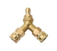 Máquina De Limpieza Presión Arandela Triple Adaptador 3/8 Pulgada Splitter Acoplador Conector Rápido Araveta Alimentación Splitter Distribuidor Agua Triple Distribuidor Agua