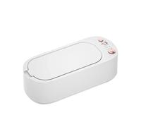 Máquina de limpieza ultrasónica eléctrica 3 velocidades con vibración alta frecuencia for gafas, joyas y relojes. Herramienta portátil(White)