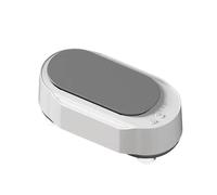 Máquina de limpieza ultrasónica eléctrica 3 velocidades con vibración alta frecuencia for gafas, joyas y relojes. Herramienta portátil(White Gray)