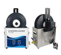 Máquina de limpieza ultrasónica, limpiador ultrasónico de discos de vinilo de 300 W, sistema de limpieza con calefacción, temperatura ajustable y desgasificación, incluye soporte elevador.