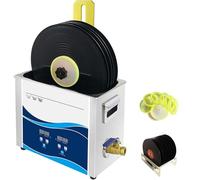 Máquina de limpieza ultrasónica, limpiador ultrasónico de discos de vinilo, sistema de limpieza de discos de vinilo de 6,5 L, con desgasificación, temperatura y temporizador ajustables, rota