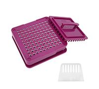 Máquina de llenado de cápsulas de 100 orificios con raspador, placa de cápsula vacía Placa de llenado de polvo de cápsula Kit de herramientas de llenado manual de cápsulas 00#(púrpura)
