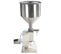 Máquina de llenado de líquidos neumática, llenadora de botellas de 10-100 ml con pedal para jugos, champú, miel y más, acero inoxidable, dispensador de pasta eficiente