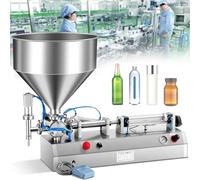 Máquina de llenado de líquidos neumática - Llenadora semiautomática de acero inoxidable para bebidas y cosméticos