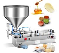 Máquina de llenado de líquidos neumática, relleno de pasta de acero inoxidable, 5-1500 ml, llenado de líquido semiautomático de una sola cabeza para agua, aceite, crema líquida, cuidado de la piel
