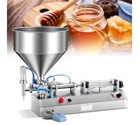 Máquina de llenado de líquidos semiautomática con tolva para varios fluidos