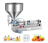 Máquina de llenado de pistón semiautomática para pasta, crema, champú, acero inoxidable, 5-40 ml, 0,4-0,9 mp