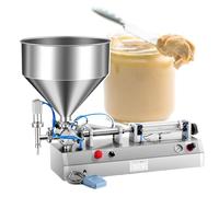 Máquina de llenado manual de líquidos, llenadora de botellas de pasta, boquilla a prueba de fugas, volumen ajustable de 20-200 ml, para crema, mayonesa, salsas