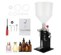 Máquina de llenado manual de pasta líquida, máquina de llenado de 5-50 ml, máquina de llenado de botellas ajustable con diseño transparente y ligero para pasta líquida, crema cosmética, bebida A03 Pro