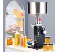 Máquina de llenado manual para pasta y líquido, precisión ajustable, llenadora de botellas de acero inoxidable, adecuada para varios recipientes