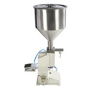 Máquina de llenado neumática, carrera de llenado de 5-50 g Máquina de llenado de pasta neumática con tolva Máquina de llenado de líquido de pasta de acero inoxidable Máquina de llenado de botellas