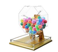 Máquina de lotería de manivela - Selector manual de números de bola con mango giratorio, juego de bingo de lujo para grupos grandes y lugares de entretenimiento