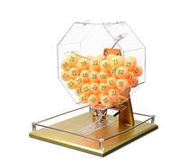 Máquina de lotería de manivela - Selector manual de números de bola con mango giratorio, juego de bingo de lujo para grupos grandes y lugares de entretenimiento