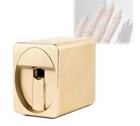 Máquina de manicura 3D totalmente automática, compatible con WiFi/DIY, completa el trabajo en 30 segundos, impresora digital portátil, salón de uñas en casa.(Brass)