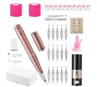 Máquina de maquillaje inalámbrica, máquina de tatuaje de cejas inalámbrica, dispositivo de microagujas con fuente de alimentación portátil