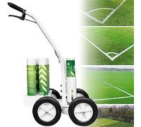 Máquina de marcado de línea de carretera de empuje manual, aplicador de marcado de carril con rueda silenciosa de goma, para estadio, pista, cancha de fútbol, tierra, pastizales
