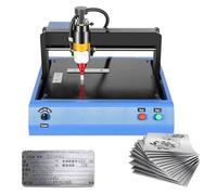 Máquina de marcado de metal de 400 W, grabador de 200 x 150 mm para placas de identificación industriales, etiquetas de perro, tarjeta de identificación de acero