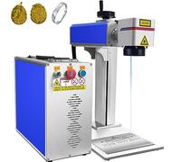 Máquina de Marcado Láser de Fibra 50W Máquina de Grabado y Corte Láser área 200x200mm, Marcador Estado Sólido compatible Metal, Aluminio, Acero, Oro, Plata y Joyas