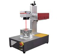 Máquina de marcado láser UV 3D, grabado láser interior de cristal de alta precisión, máquina grabadora de refrigeración por aire UV de 5 W con eje giratorio de 80 mm, 70 x 70 mm, 175 x 175 mm, para