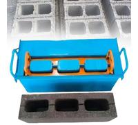 Máquina de moldeo manual de ladrillos - Mini moldes de cemento para bloques de hormigón huecos, frecuencia de vibración 212 veces/min, formación rápida 45s, produce 30 ladrillos/hora