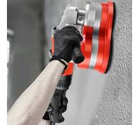 Máquina de molienda manual de tres cabezales sin polvo para masilla de renovación de suelos de hormigón, 2800 W 0-2800 RPM con 3 ruedas de diamante de 4 pulgadas y almohadilla de pulido