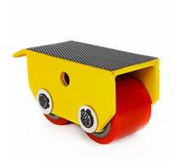 Máquina de mover con 2 rígidos, capacidad de carga de 2,5 t/5511 libras, máquina mover dolly, ayuda de transporte para dispositivos y muebles, muy portátil (amarillo)