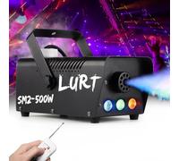 Máquina de niebla LURT Luz LED de 500 W Mini máquina de humo Control remoto inalámbrico Modo automático portátil para fiestas, exteriores, Halloween, boda, escenario, efecto, interior, discoteca y