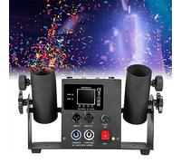Máquina de niebla, potenciador de confeti de doble cabezal, máquina de confeti con efecto arcoíris de 60 W, lanzador de confeti con Dmx512 y control remoto para eventos especiales, fiestas,