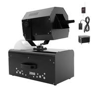 Máquina de nieve artificial de 2000 W, máquina de copos de nieve artificial comercial con control remoto, estuche de transporte, cabezal giratorio de 90°, cobertura de 30-50 m²