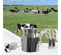 Máquina de Ordeño de Vacas para Vacas: Máquina de Ordeño con Bomba de Vacío Pulsante Portátil de 14 L, Cubo de Acero Inoxidable 304 Mr Milker con Válvula de Retención de Parada
