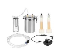 Máquina de ordeño eléctrica, 2L ordeñadora de acero inoxidable portátil para vacas ovinas (110-240V) (5#)