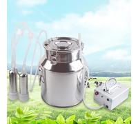 Máquina De Ordeño Eléctrica A Pulsos 14L, Bomba De Ordeño Para Ovejas Y Vacas Plug-in，Auto-Stop Botella De Acero Inoxidable, para Goats(COW,Rechargeable version)