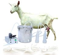 Máquina de ordeño eléctrica de 7 litros con pulsación al vacío, barril de acero inoxidable, vaca de cabra (oveja)