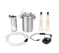 Máquina de ordeño eléctrica, dispositivo de ordeño portátil de impulso de oveja y cabra de 2L de acero inoxidable para leche de granja (oveja/cabra)(vaca)